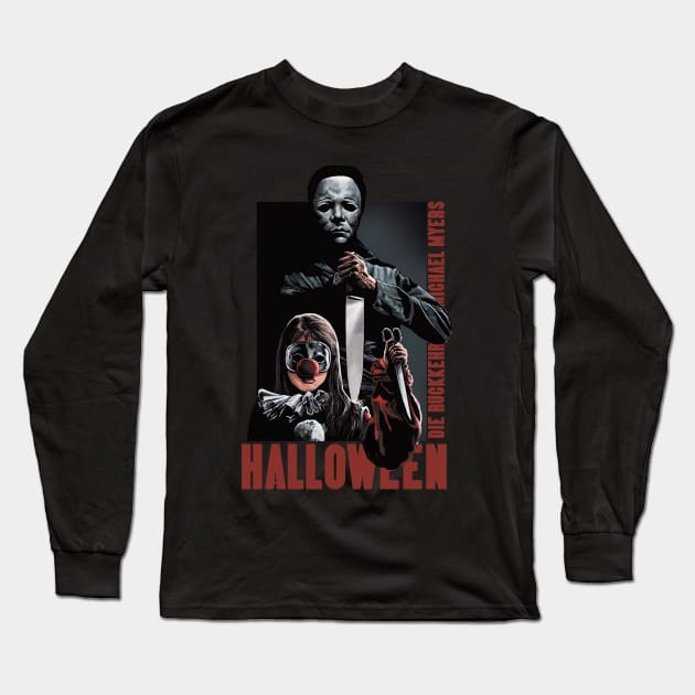 halloween myers slasher Long Sleeve T-Shirt by NelsonPR